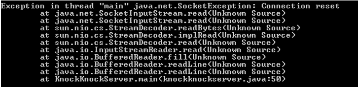 Fehler Java Net SocketException