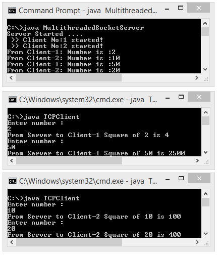 Multi threaded socket programming in Java