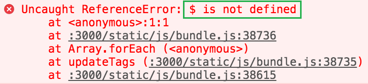 Uncaught ReferenceError Is Not Defined