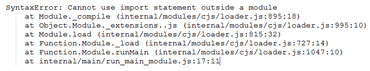 import statement outside a module