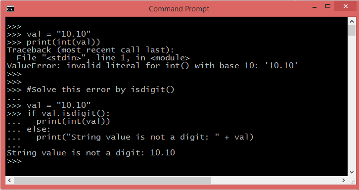 Python isdigit() method