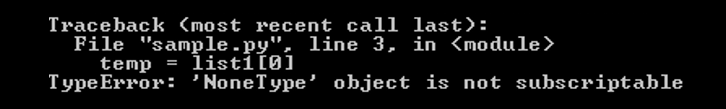 Typeerror Nonetype Object Is Not Subscriptable