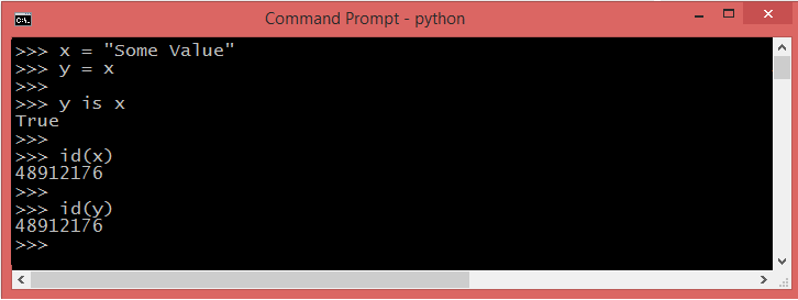 Python is operator
