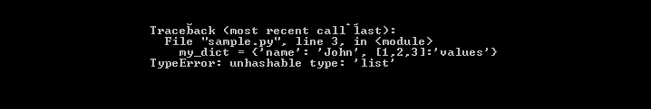 Wat is Python: TypeError: unhashable type: 'list' 