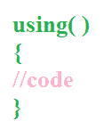 c# using statement