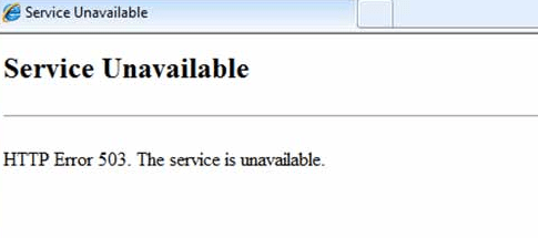 503 Service Unavailable