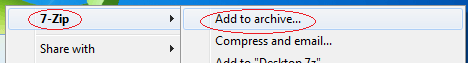 how to compress a file with 7zip