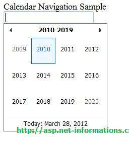 Calendar-navigation