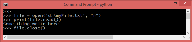 Python file operations
