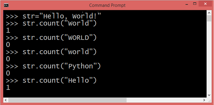 Python count() method