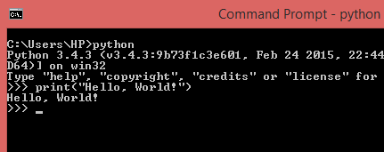 How to run first python program in windows