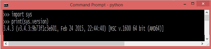 Check Python Version Windows 10