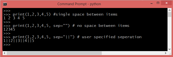 Python: Print without newline or space