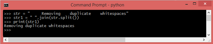Remove white spaces from string python