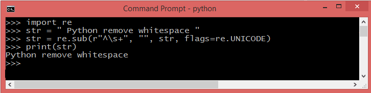 Strip Leading Whitespace Python