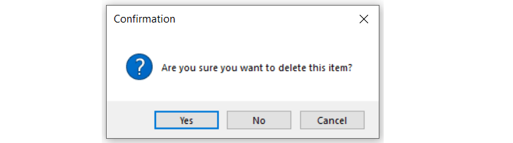 C# message box with yes no cancel button