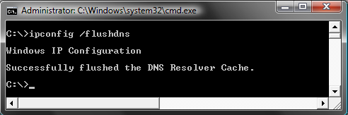 ipconfig /flushdns
