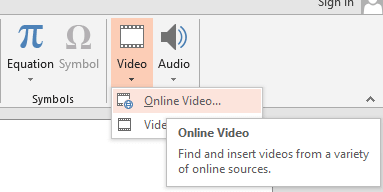 Insert or link to a video on YouTube from a PowerPoint
