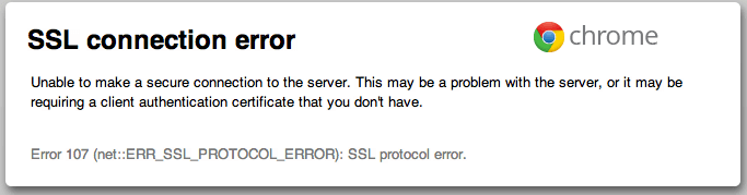 Solved: Err_ssl_protocol_error Chrome Error 
