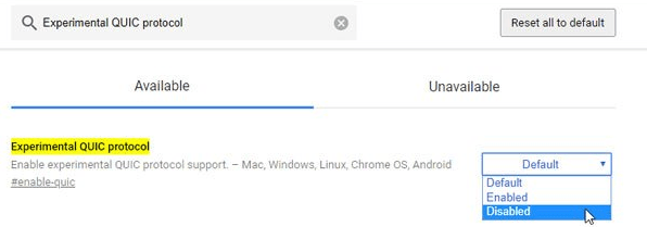 QUIC Protocol of Chrome
