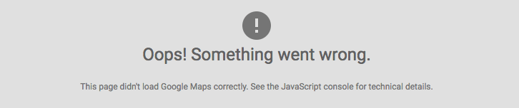 This page didn't load Google Maps correctly