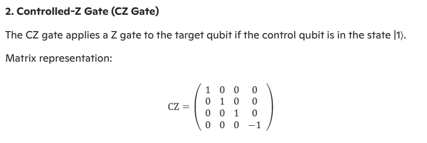 Controlled-Z Gate (CZ Gate)