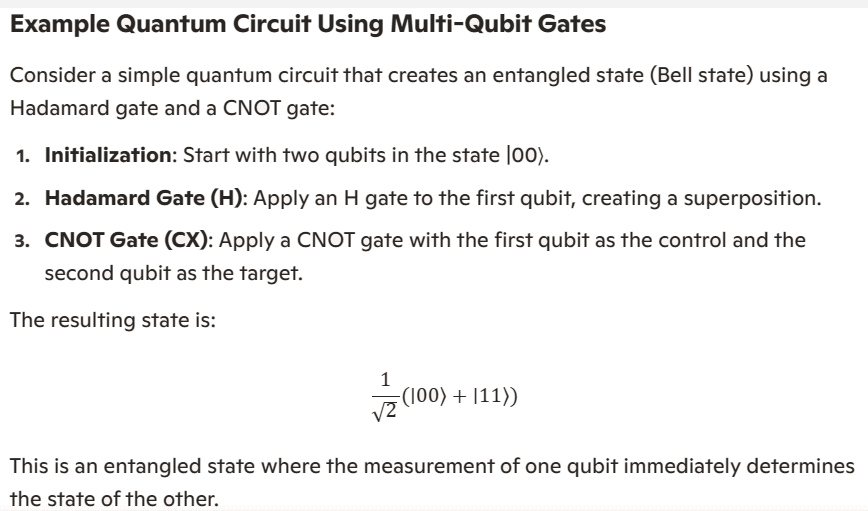 Example Quantum Circuit Using Multi-Qubit Gates