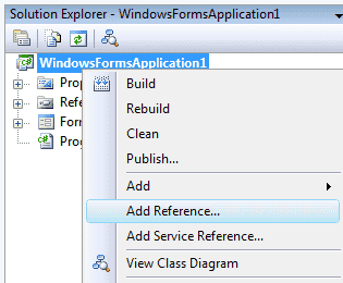 Add reference to C# projects